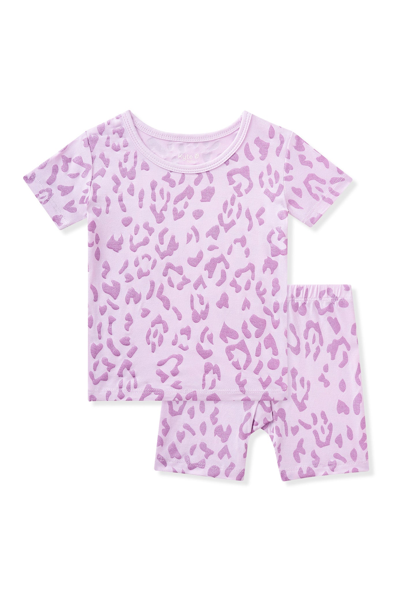 Short Sleeve Pajamas in Thistle Leopard - Image 2