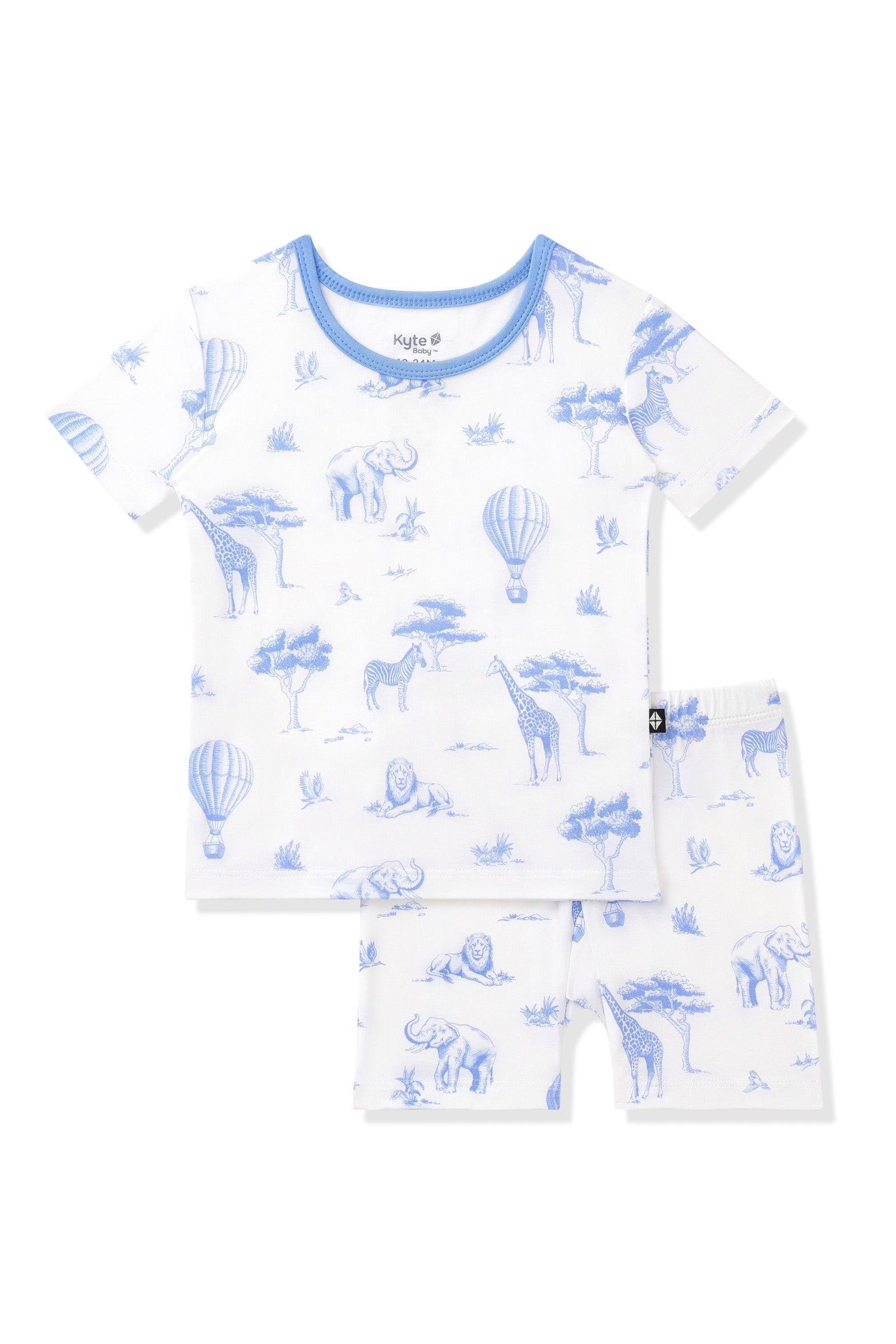 Short Sleeve Pajamas in Toile Safari - Image 2