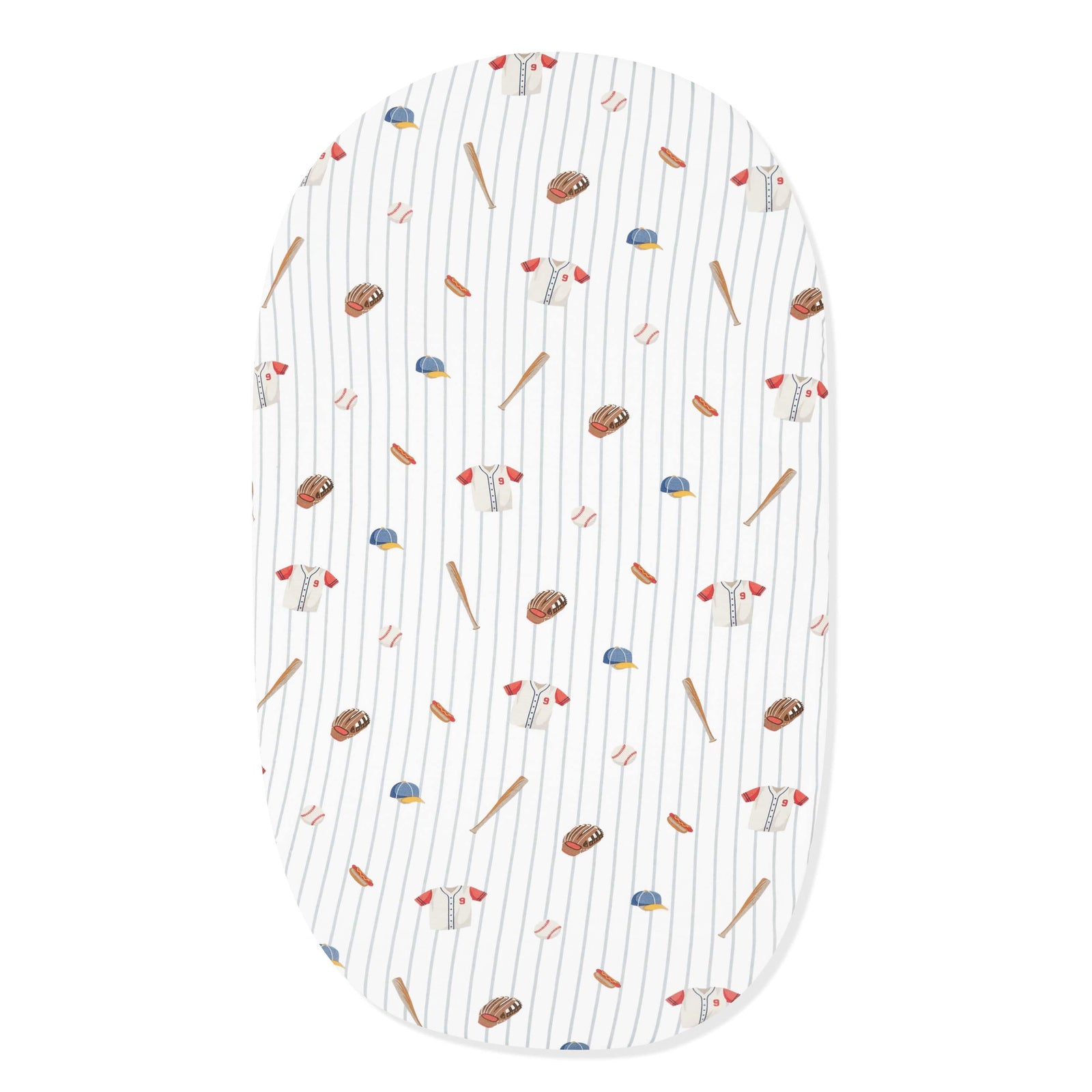 Oval Bassinet Sheet in Home Run