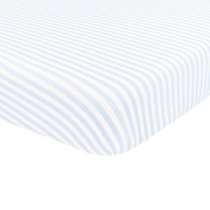 Mini Crib Sheet in Small Mist Stripe