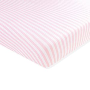 Mini Crib Sheet in Small Sakura Stripe