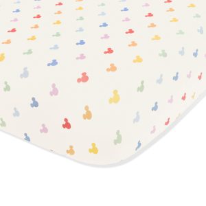 Crib Sheet in Pastel Mickey Mouse