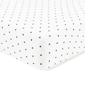 Crib Sheet in Midnight Polka Dot