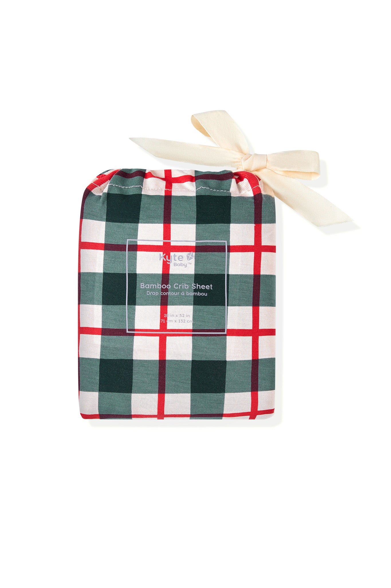 Crib Sheet in Holiday Plaid - Image 4