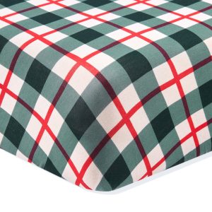 Crib Sheet in Holiday Plaid