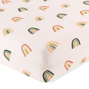 Crib Sheet in Retro Rainbow