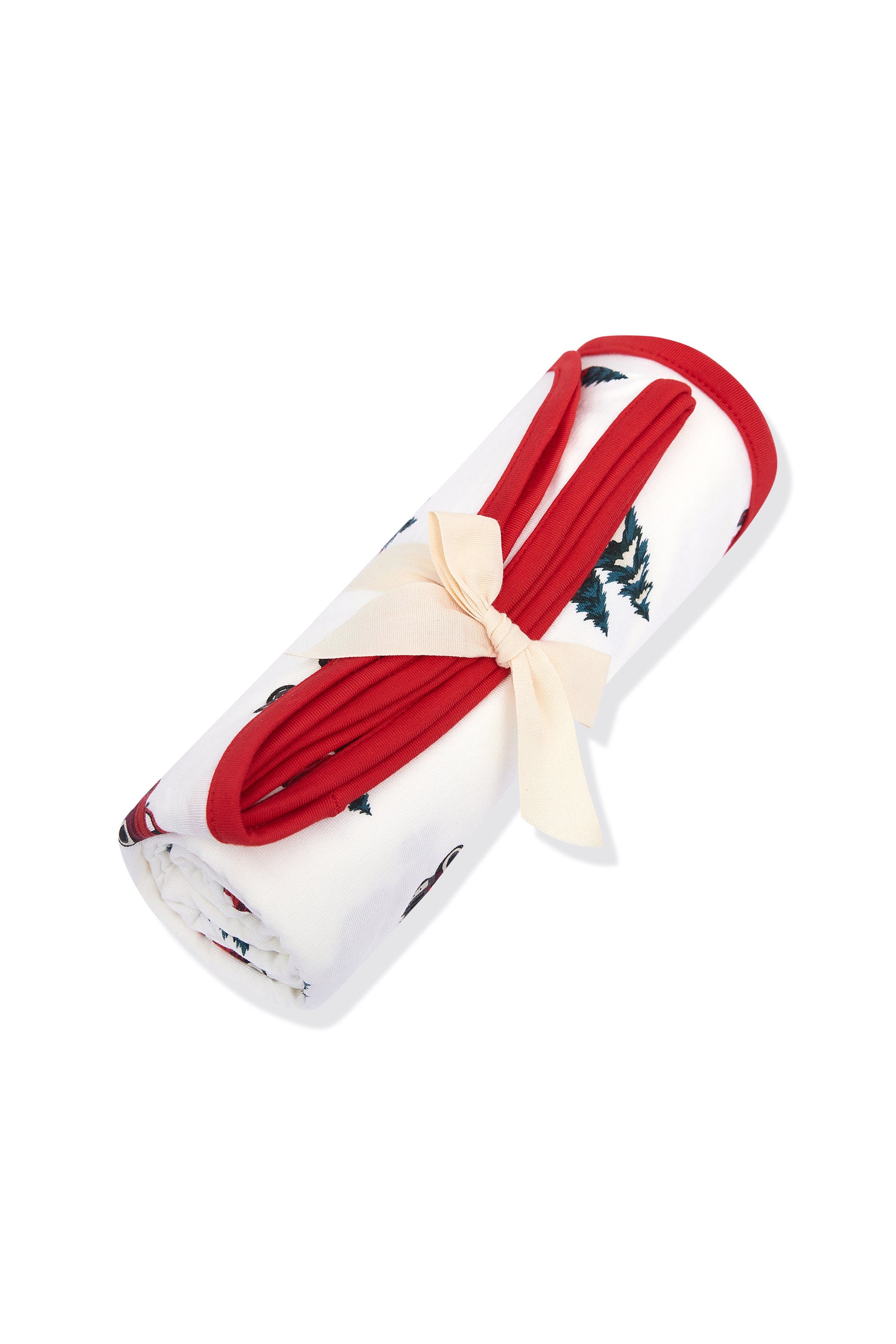 Swaddle Blanket in Holiday Tree Farm - Image 5