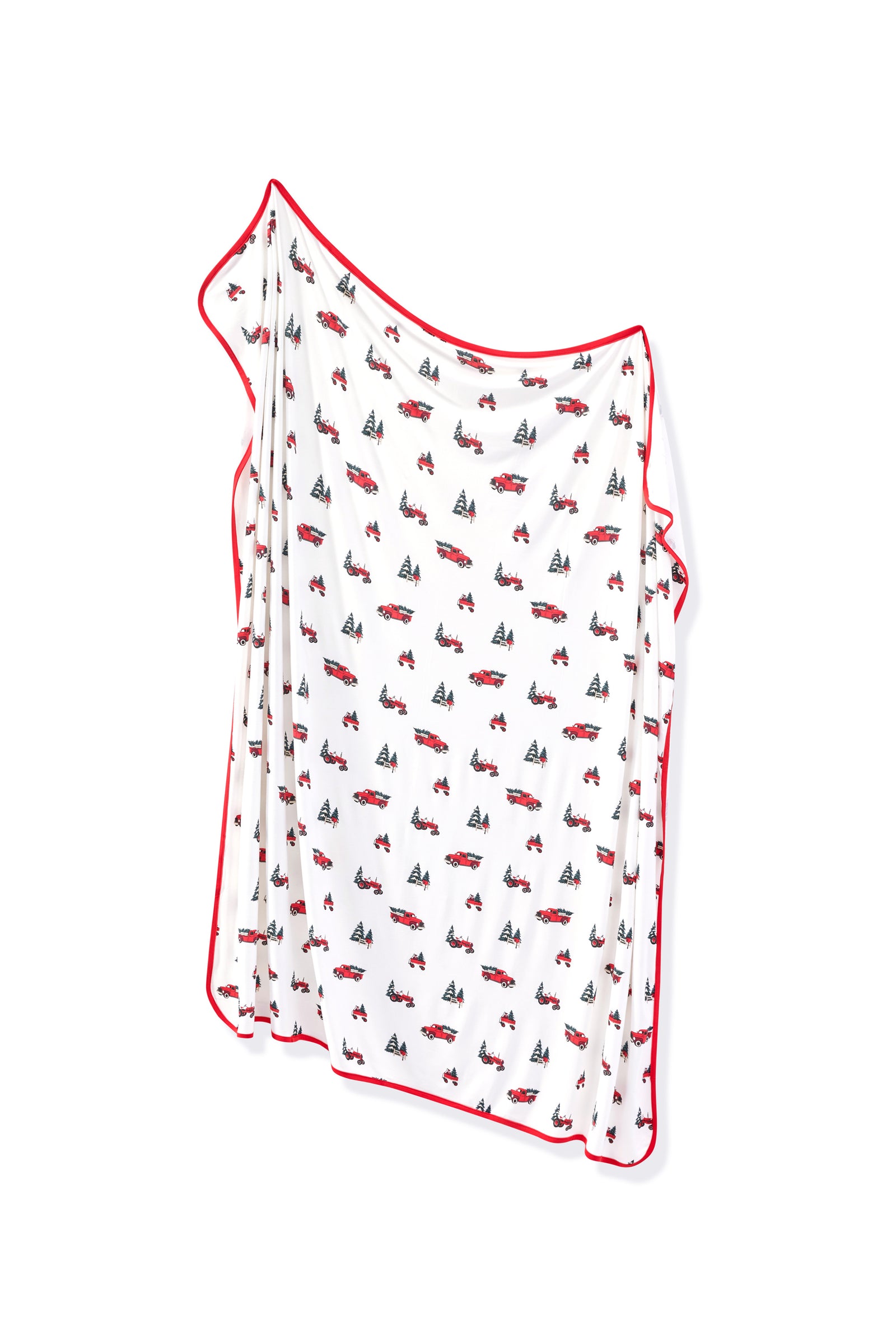 Swaddle Blanket in Holiday Tree Farm - Image 2