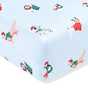 Twin Sheet in Holiday Pups