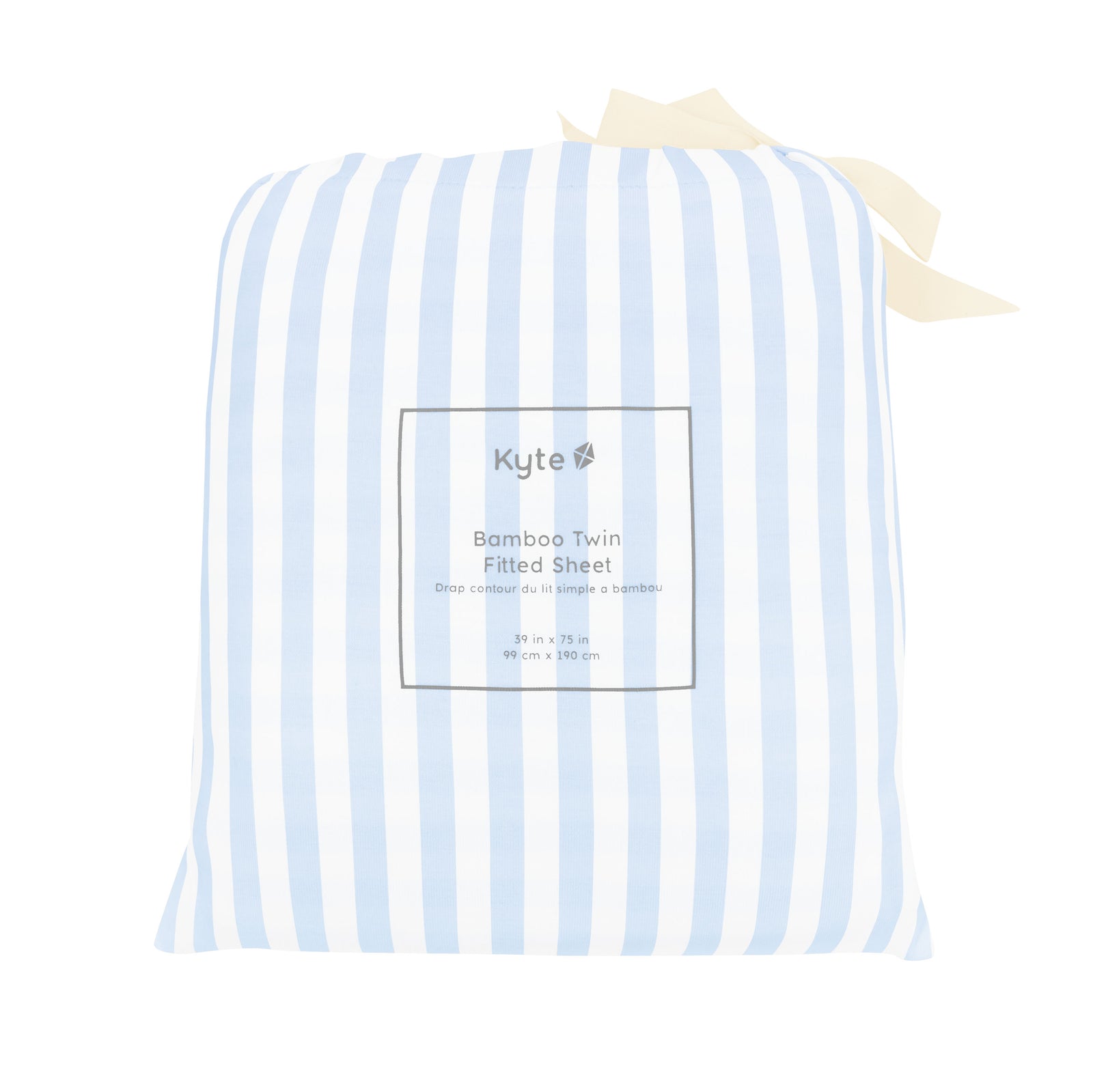 Twin Sheet in Small Mist Stripe - Image 3
