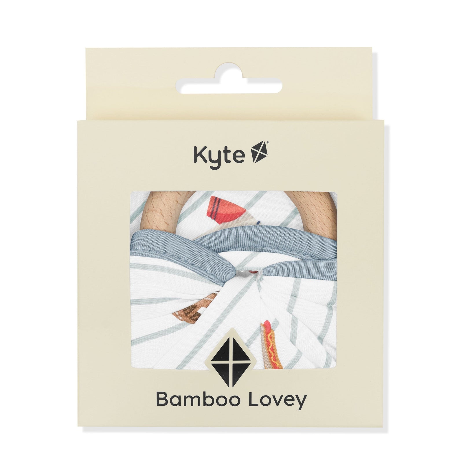 Lovey in Home Run with Removable Wooden Teething Ring - Image 6