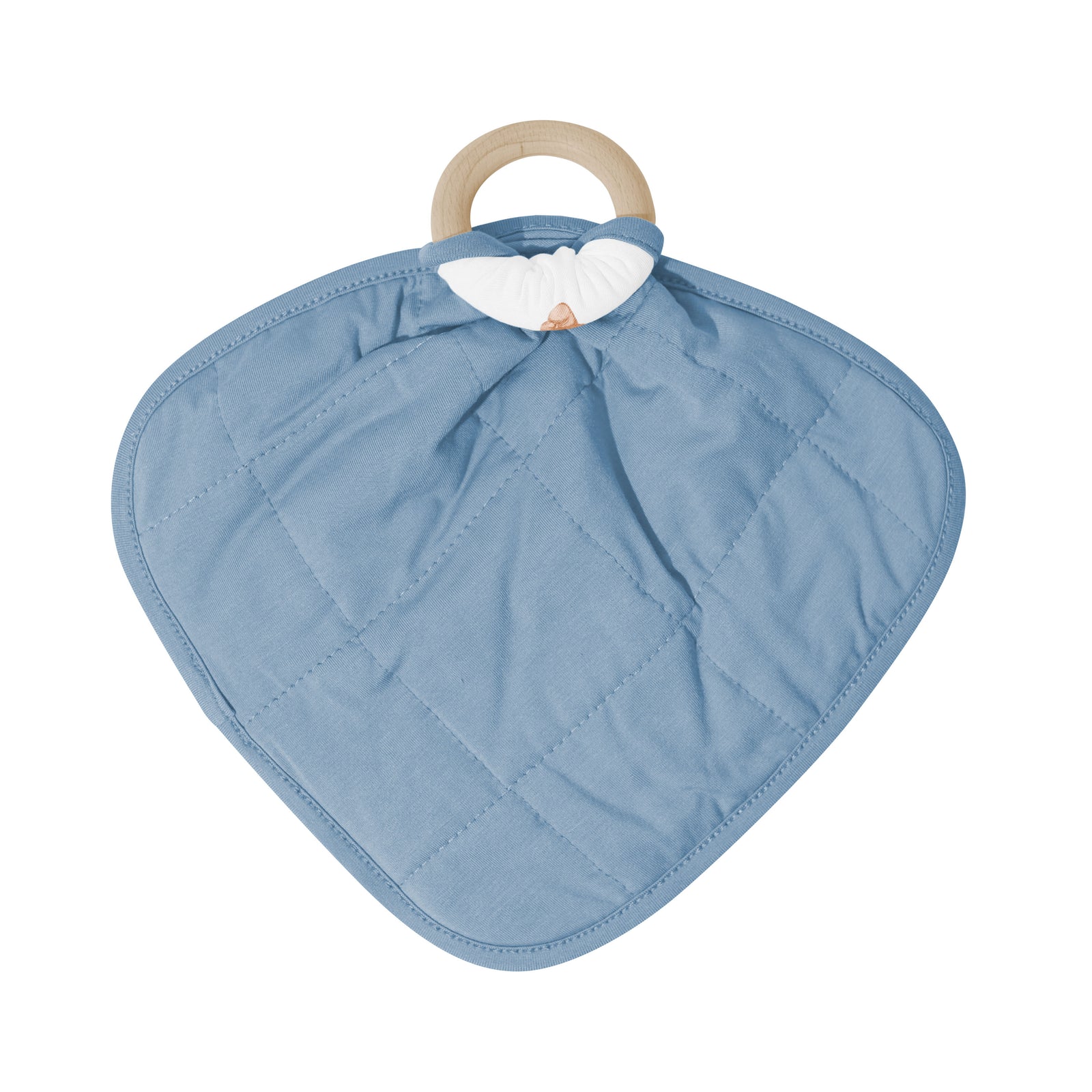 Lovey in Teddy Bear with Removable Wooden Teething Ring - Image 8