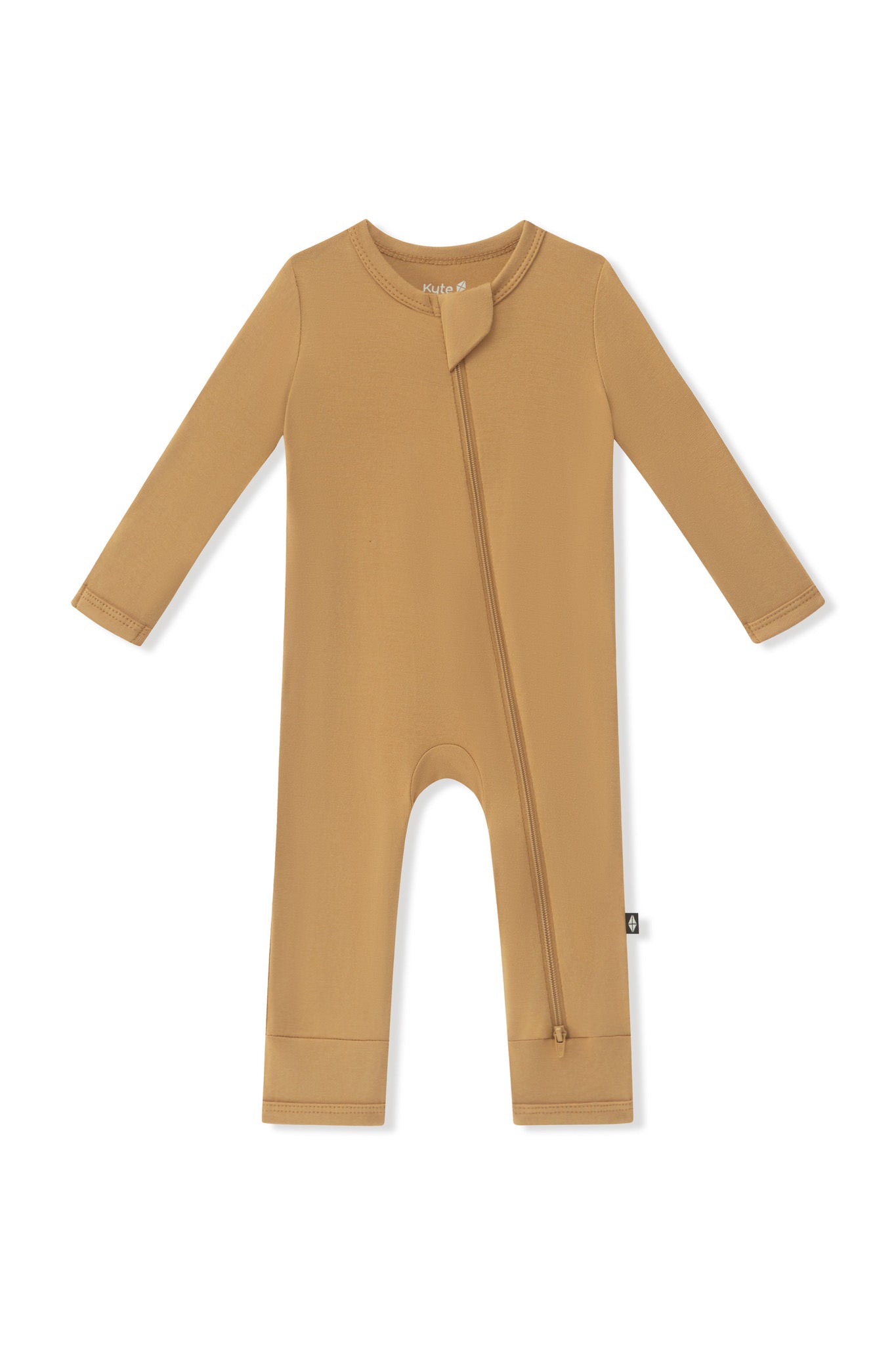 Zippered Romper in Ochre - Image 2
