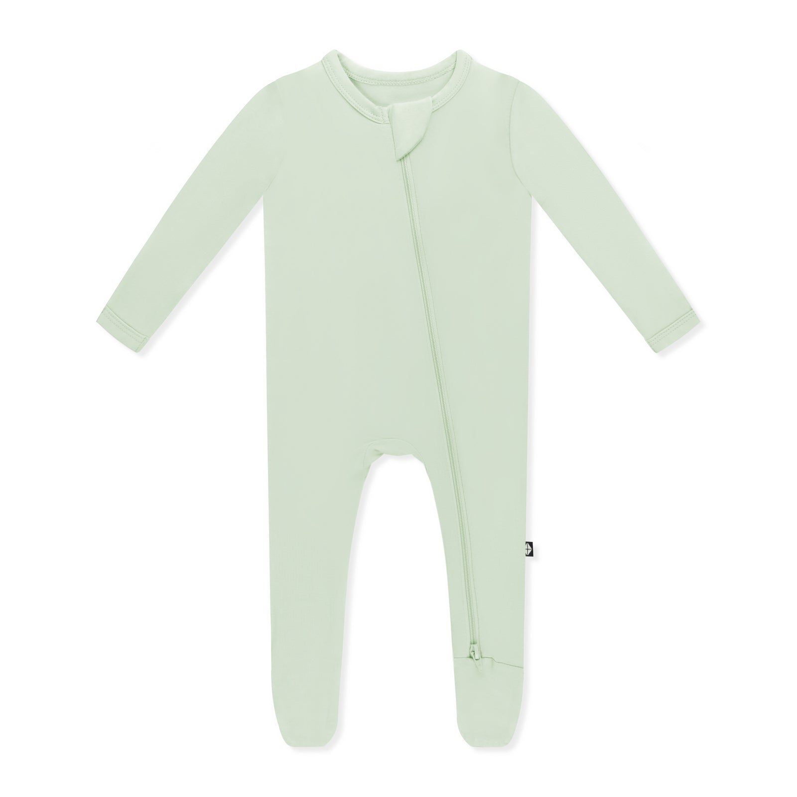 Zippered Footie in Basil - Image 2
