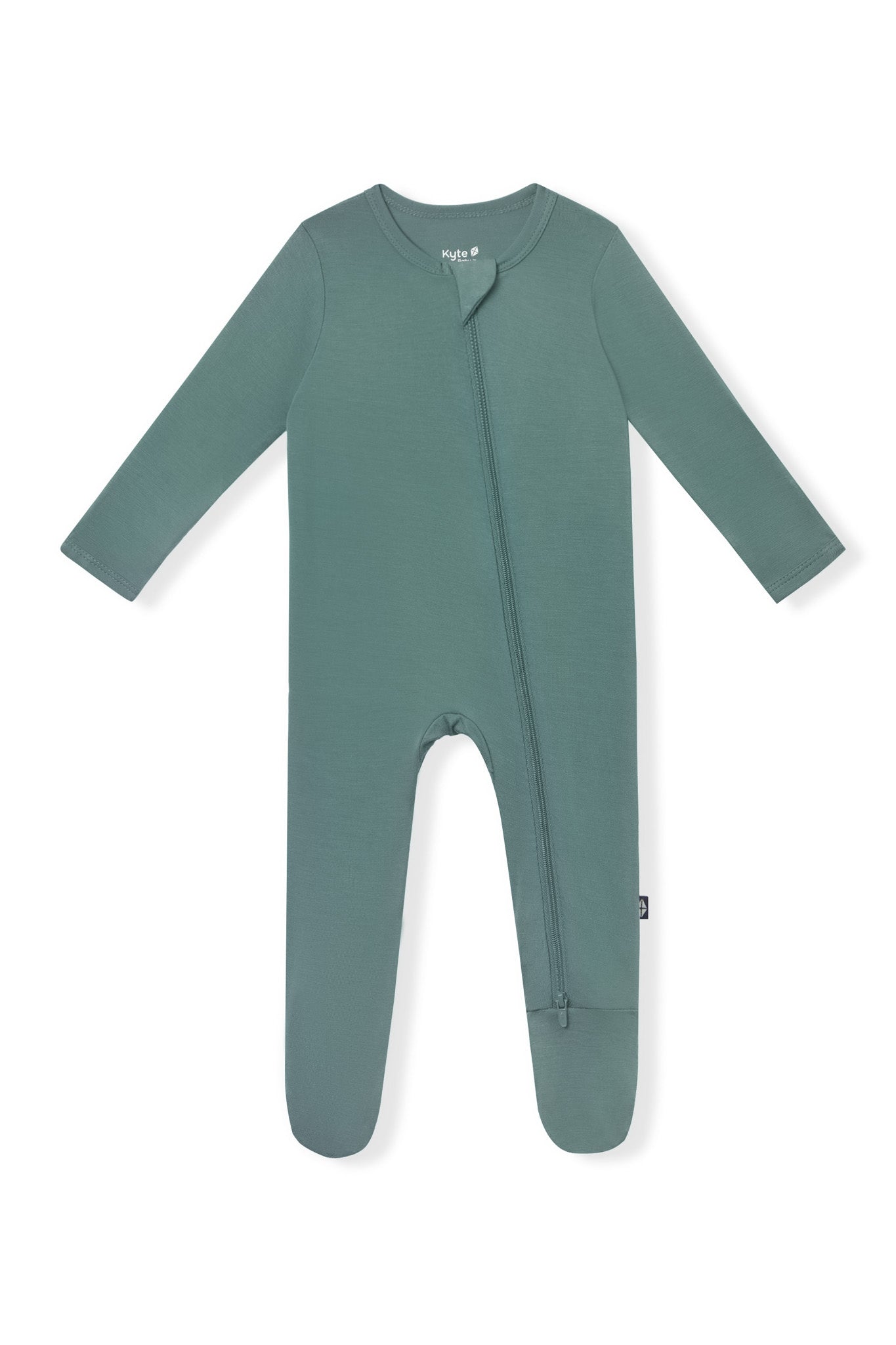 Zippered Footie in Pine - Image 2