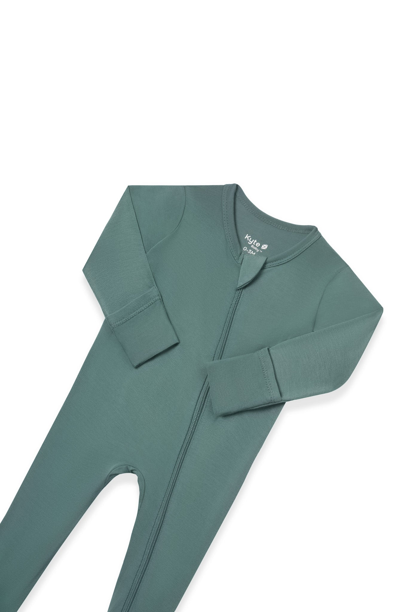 Zippered Footie in Pine - Image 4