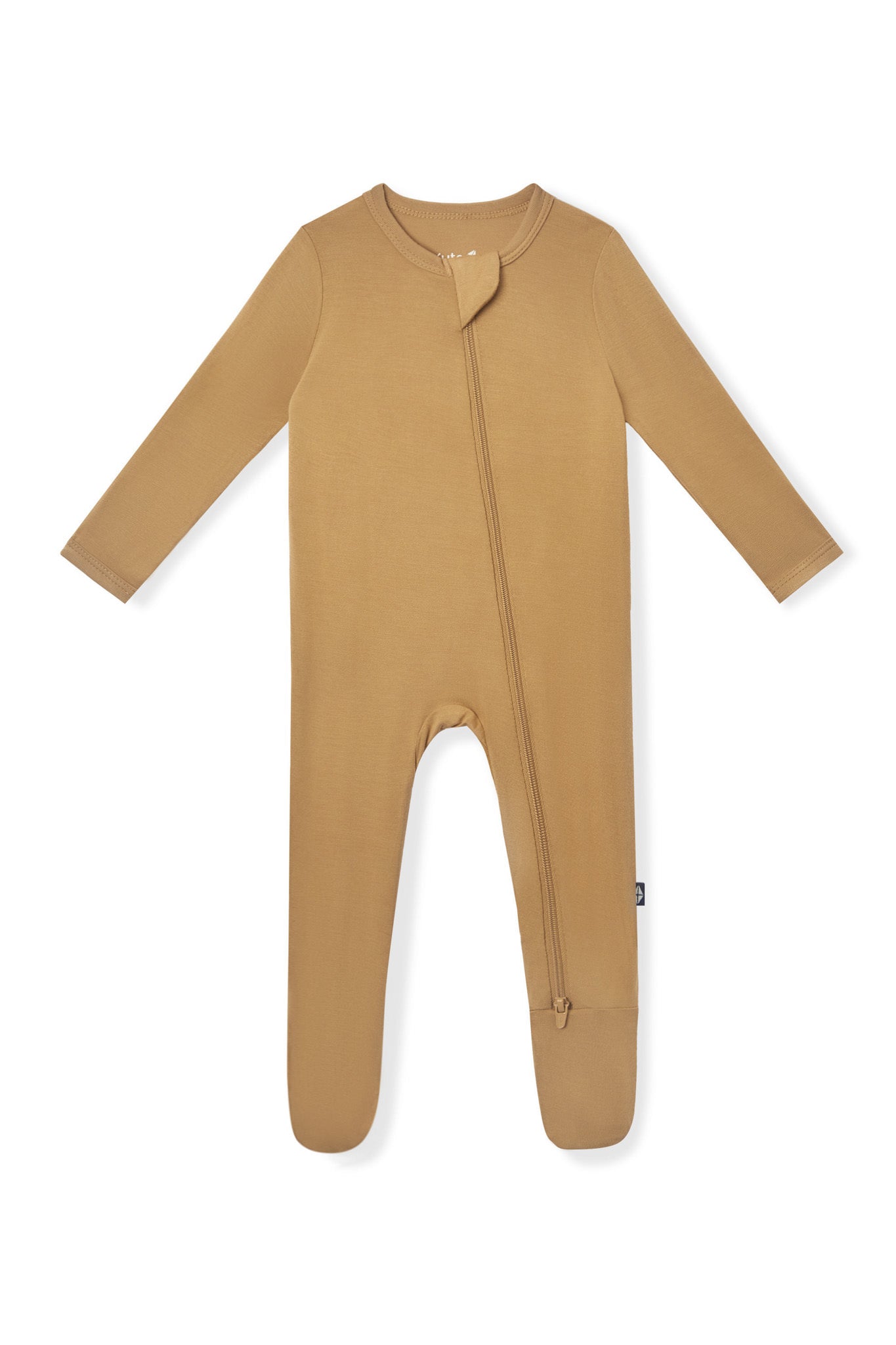 Zippered Footie in Ochre - Image 2