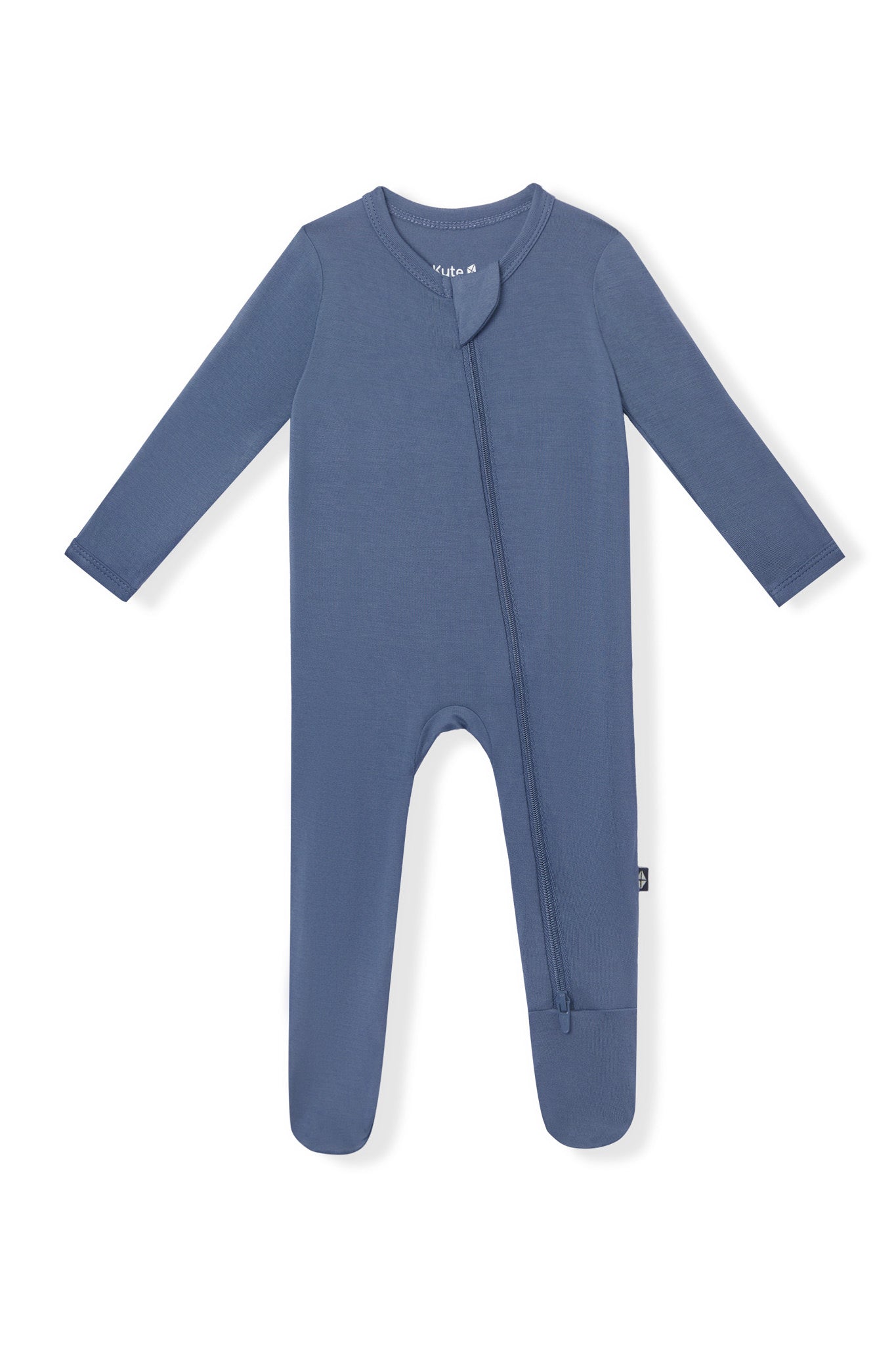 Zippered Footie in Oxford - Image 2