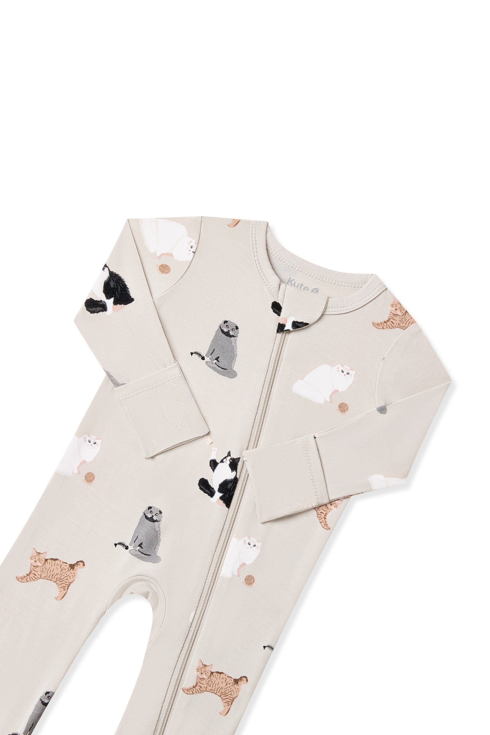 Zippered Romper in Fluffy Cat - Image 6