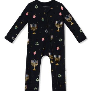 Zippered Romper in Hanukkah Nights