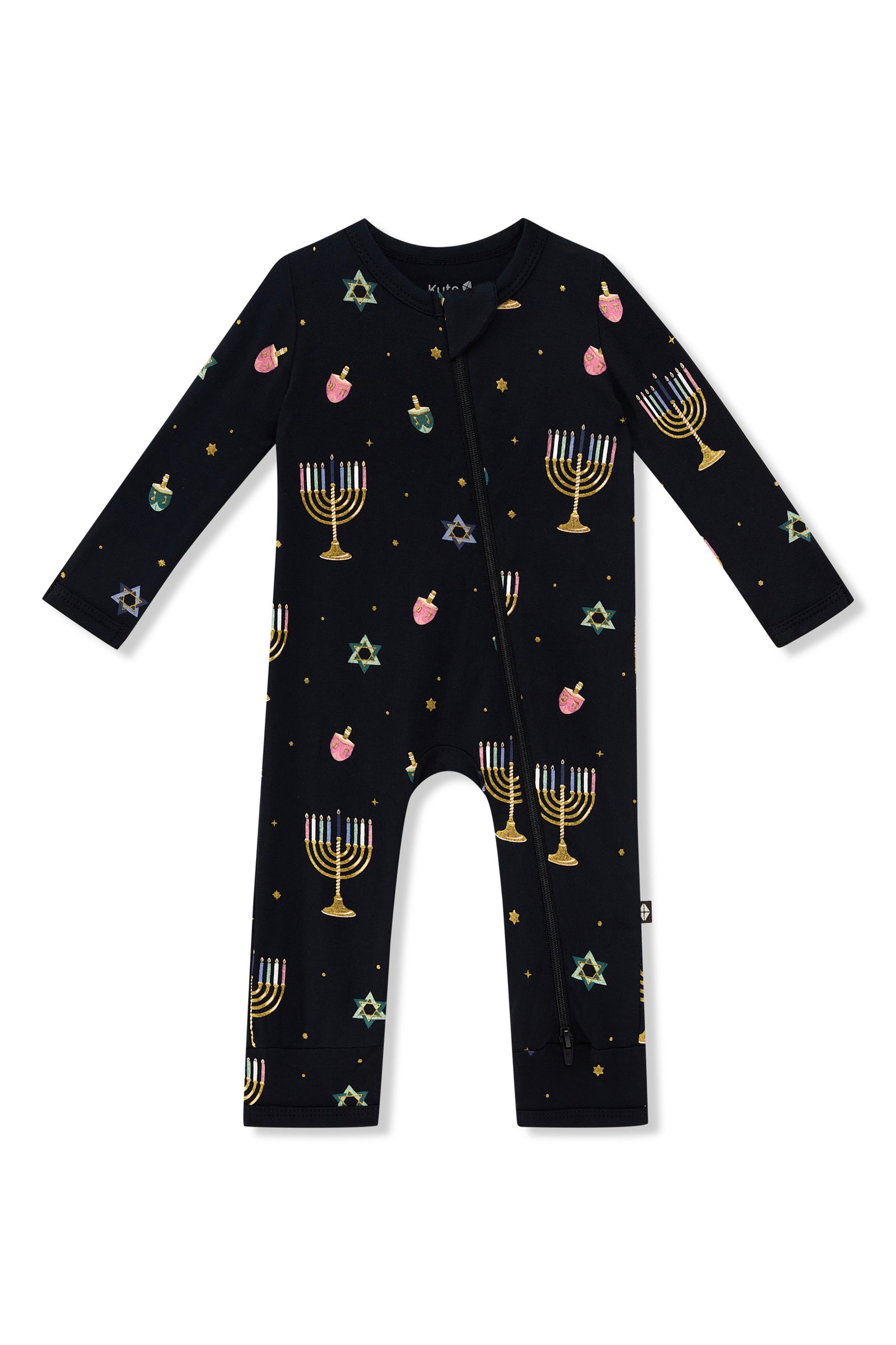Zippered Romper in Hanukkah Nights