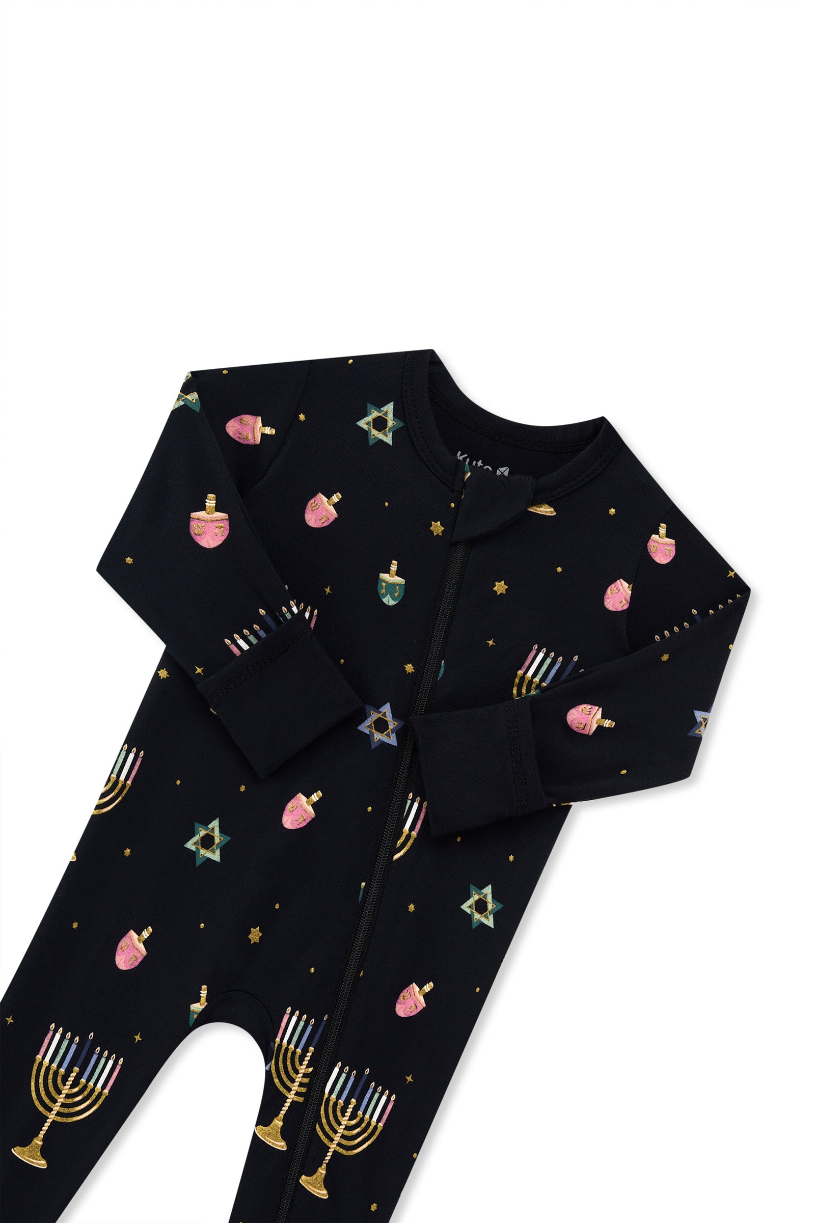 Zippered Romper in Hanukkah Nights - Image 3