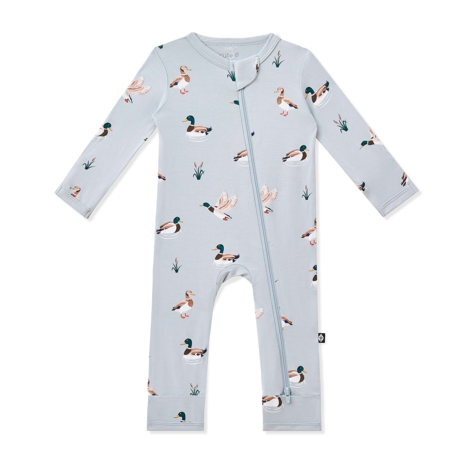 Zippered Romper in Mallard Duck - Image 2