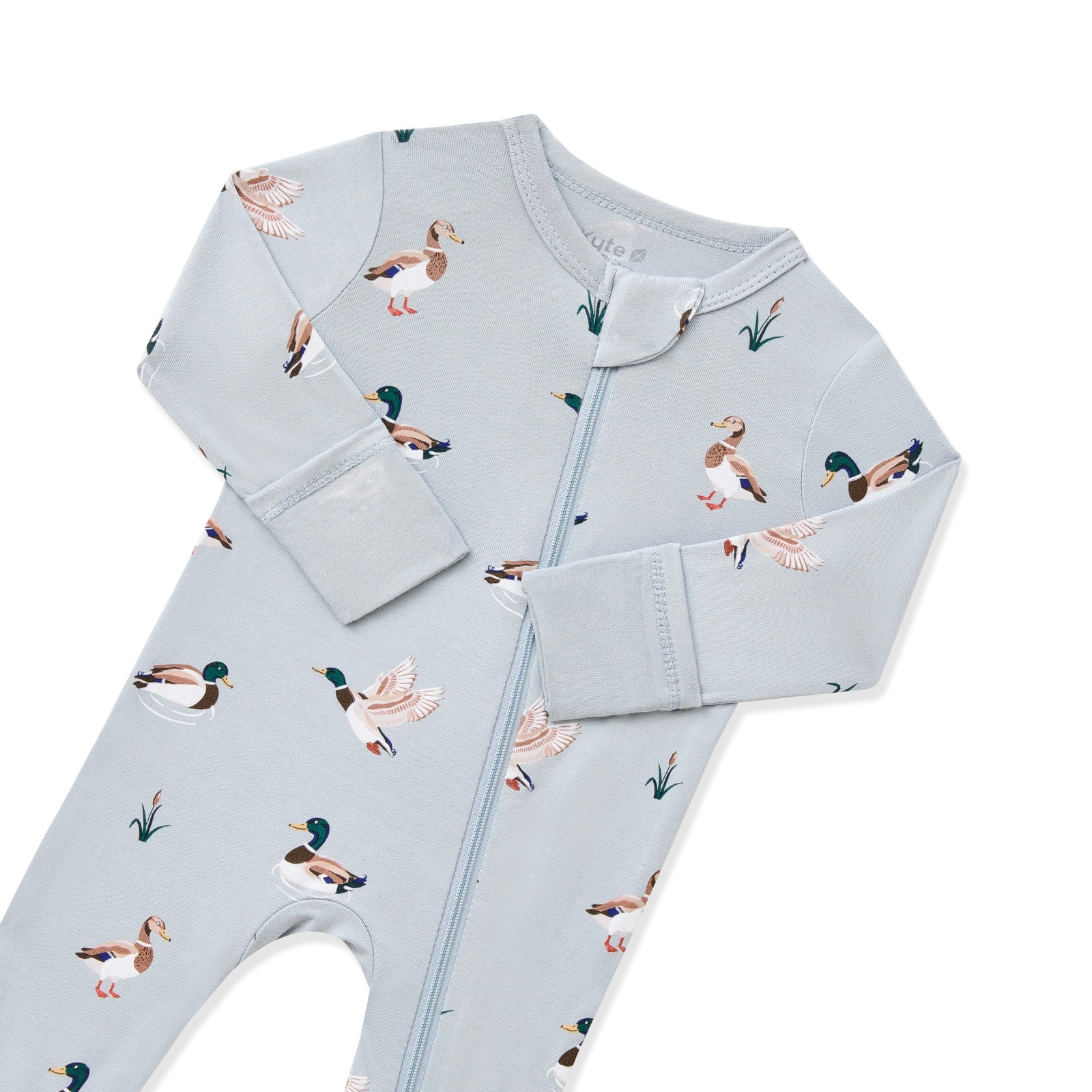 Zippered Romper in Mallard Duck - Image 4