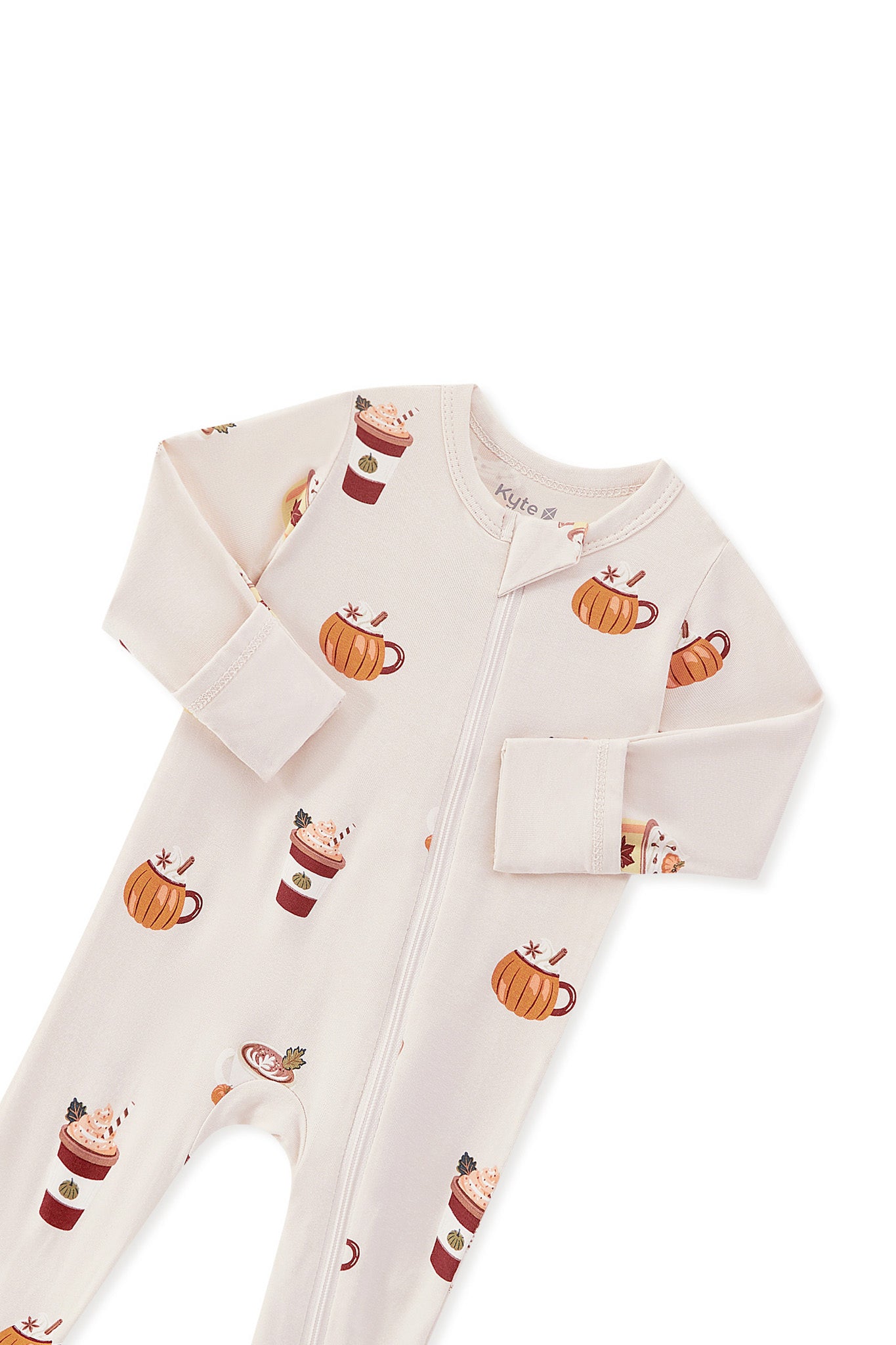 Zippered Romper in Pumpkin Spice Latte - Image 4