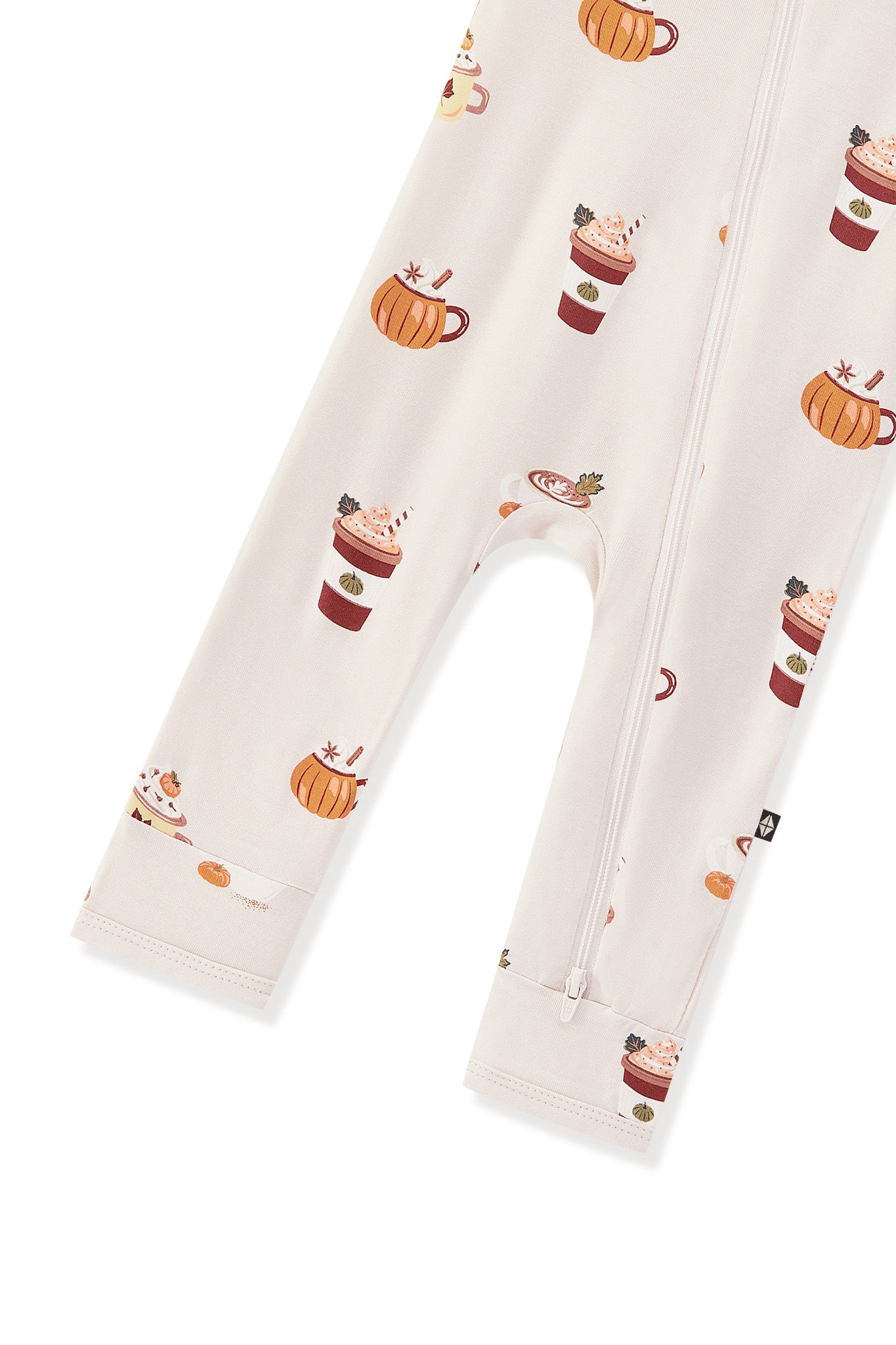 Zippered Romper in Pumpkin Spice Latte - Image 5