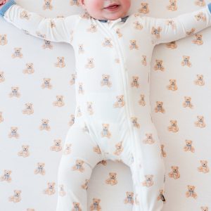 Zippered Romper in Teddy Bear