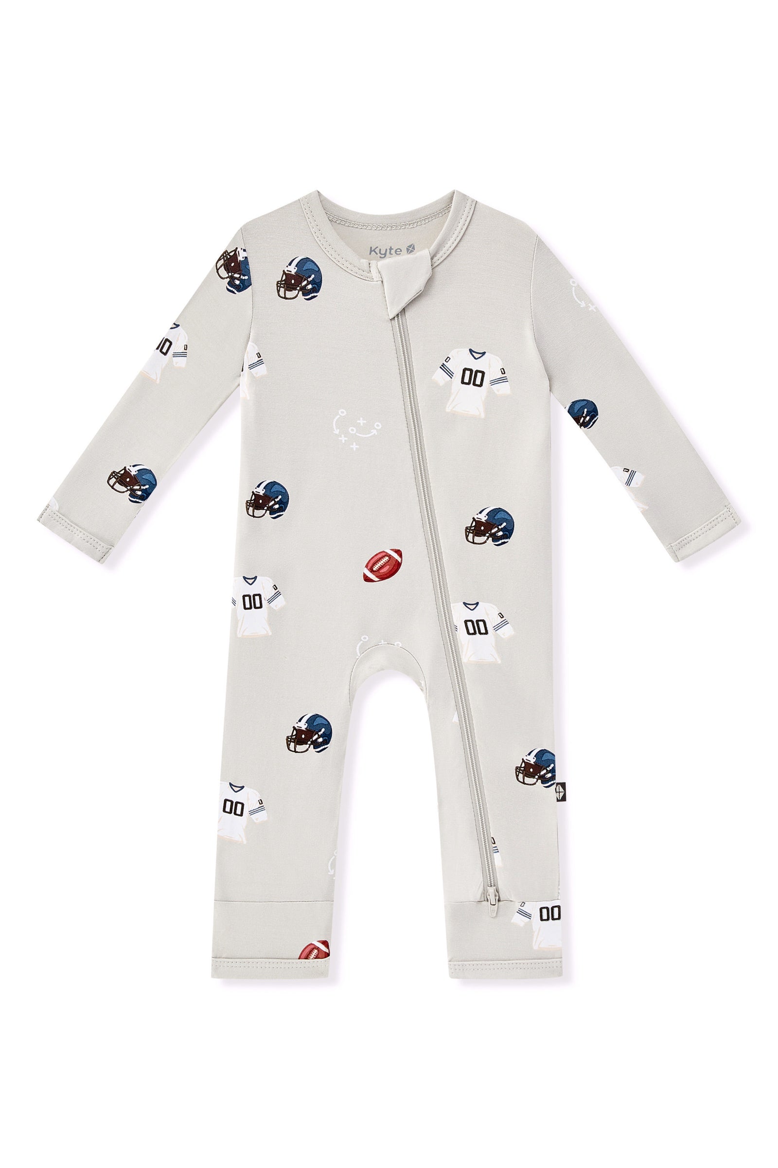 Zippered Romper in Vintage Football - Image 2