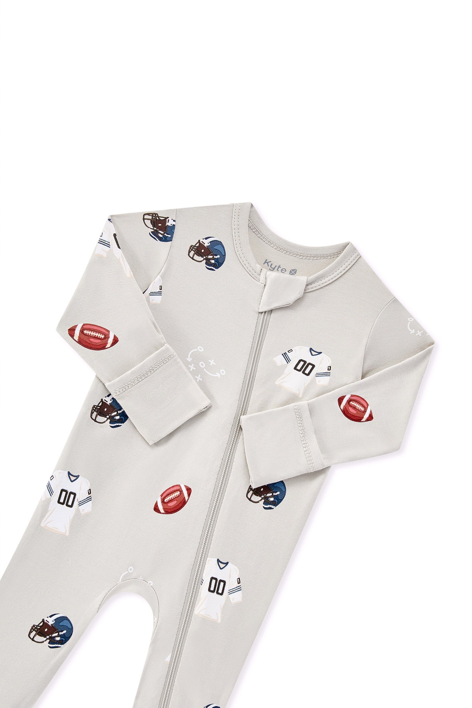 Zippered Romper in Vintage Football - Image 5