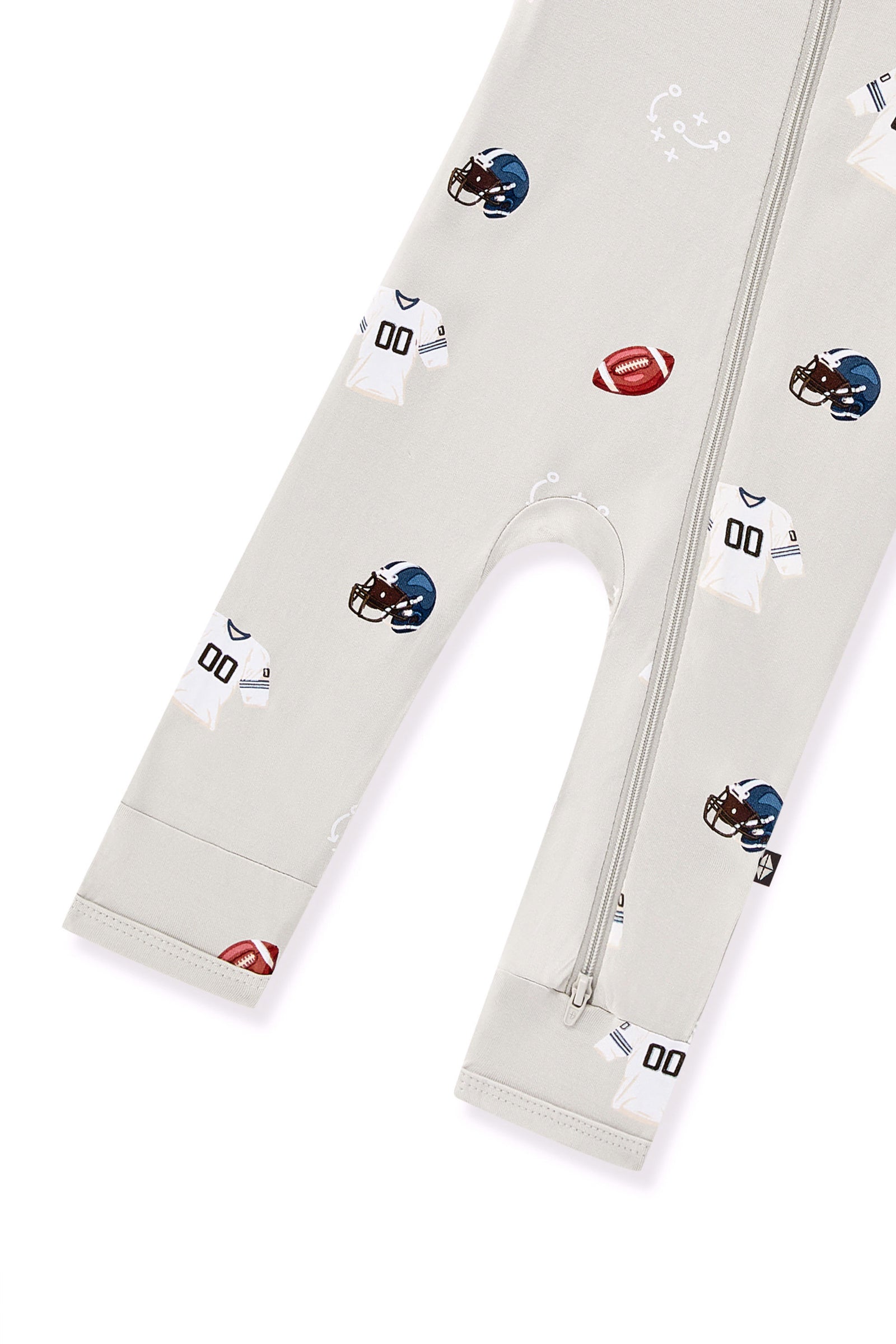 Zippered Romper in Vintage Football - Image 6