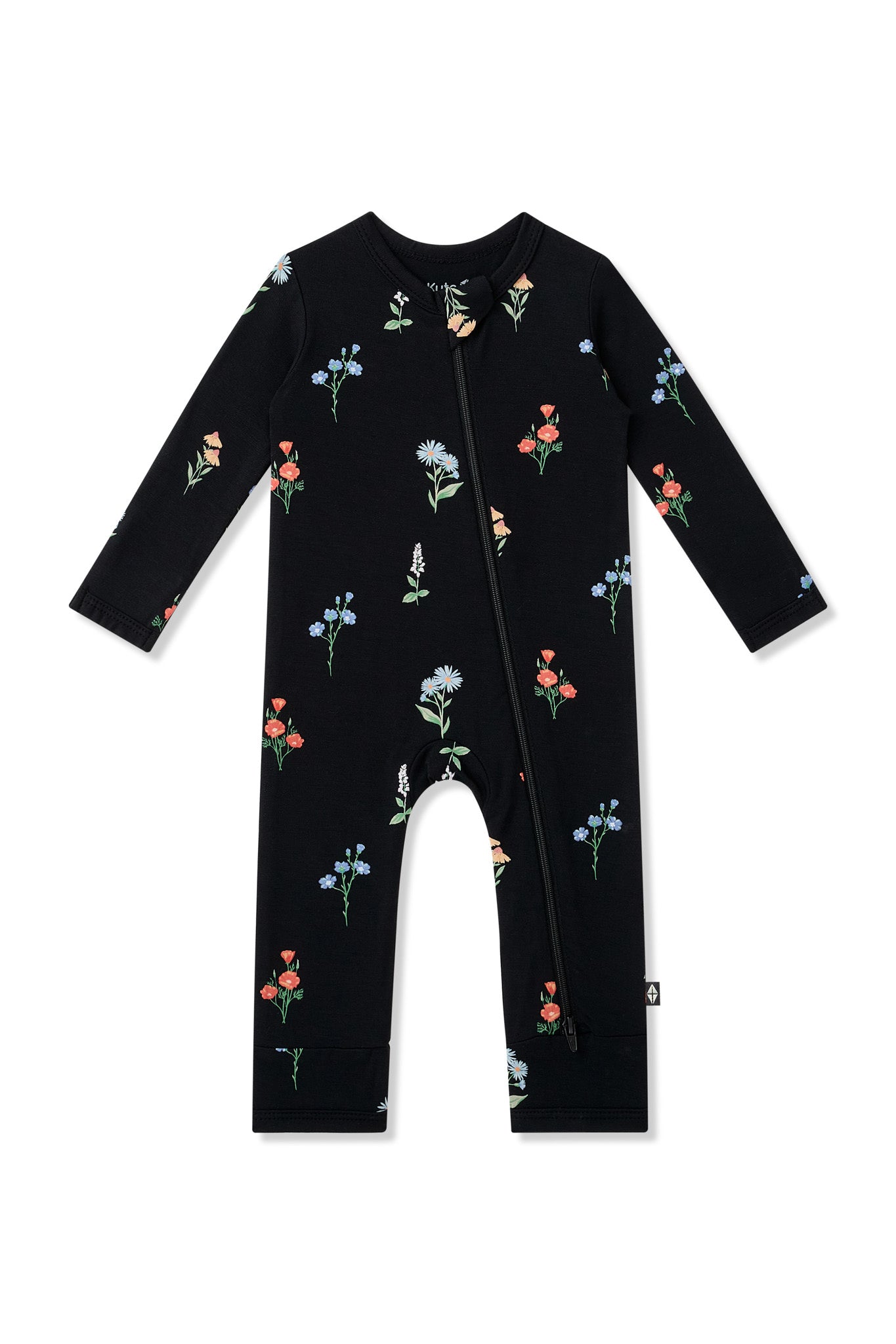 Zippered Romper in Midnight Wildflower - Image 2