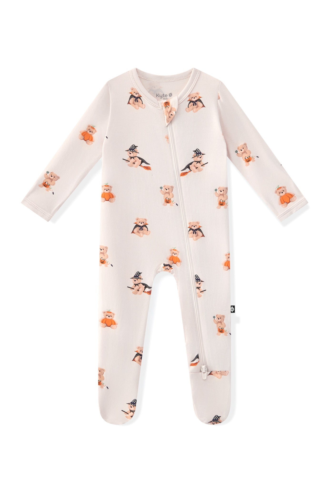 Zippered Footie in Halloween Teddy - Image 2