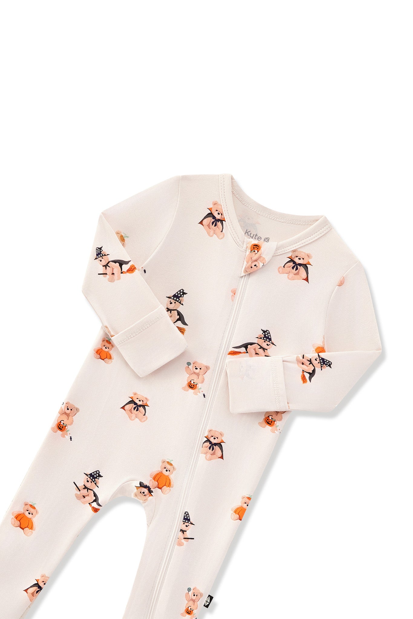 Zippered Footie in Halloween Teddy - Image 8