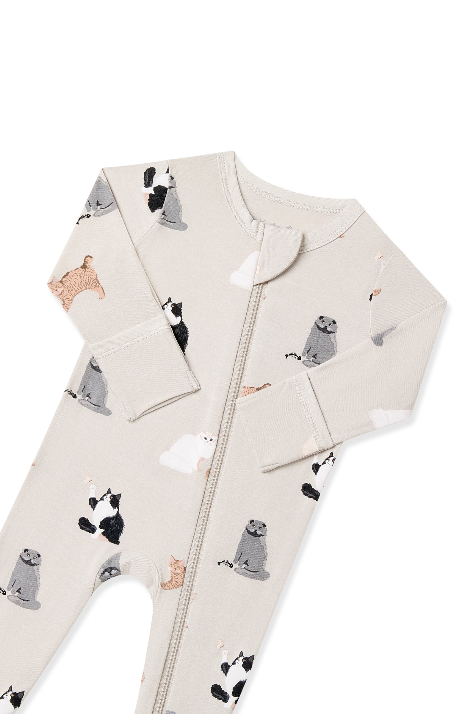 Zippered Footie in Fluffy Cat - Image 6