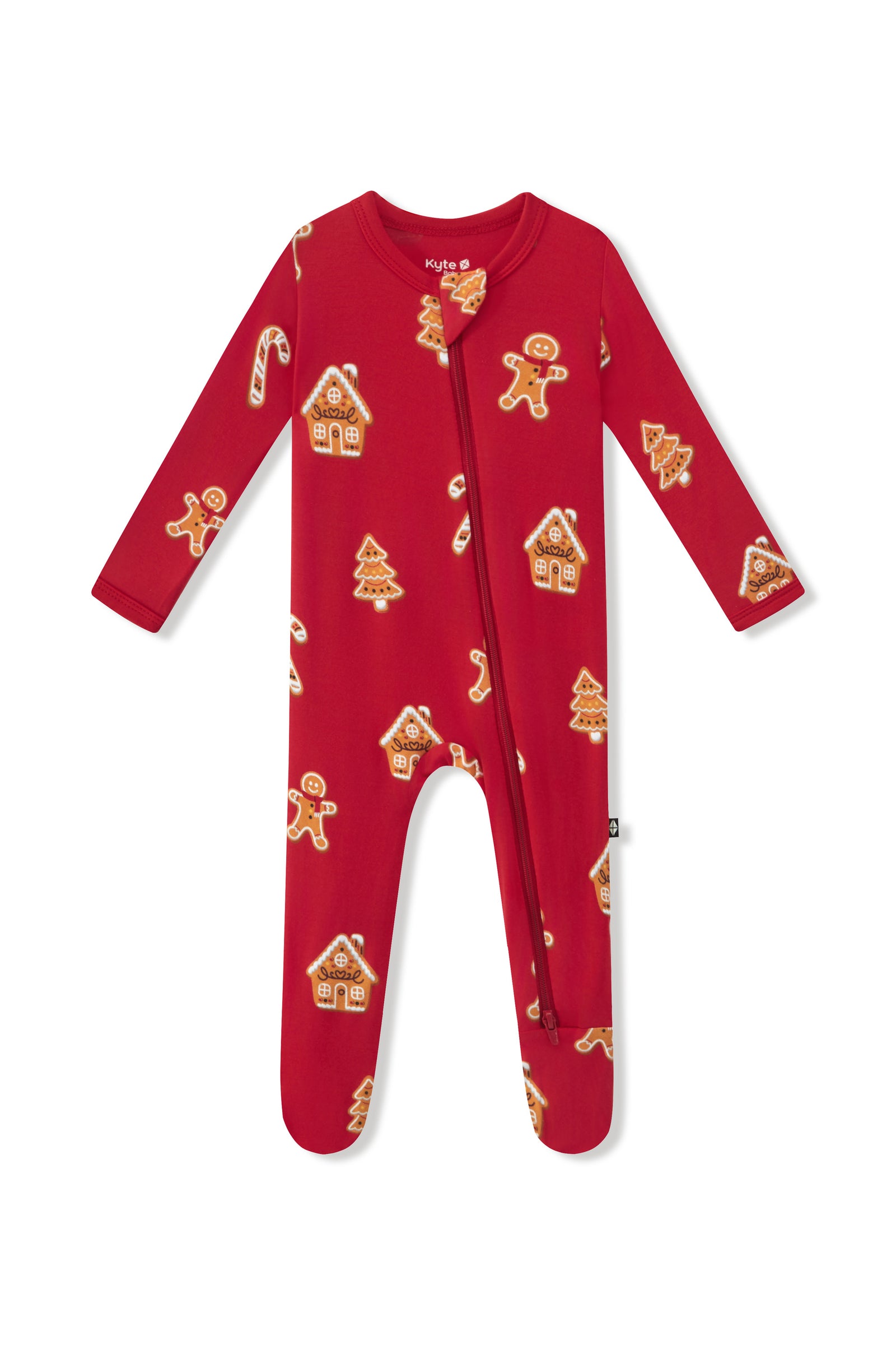 Zippered Footie in Gingerbread - Image 2