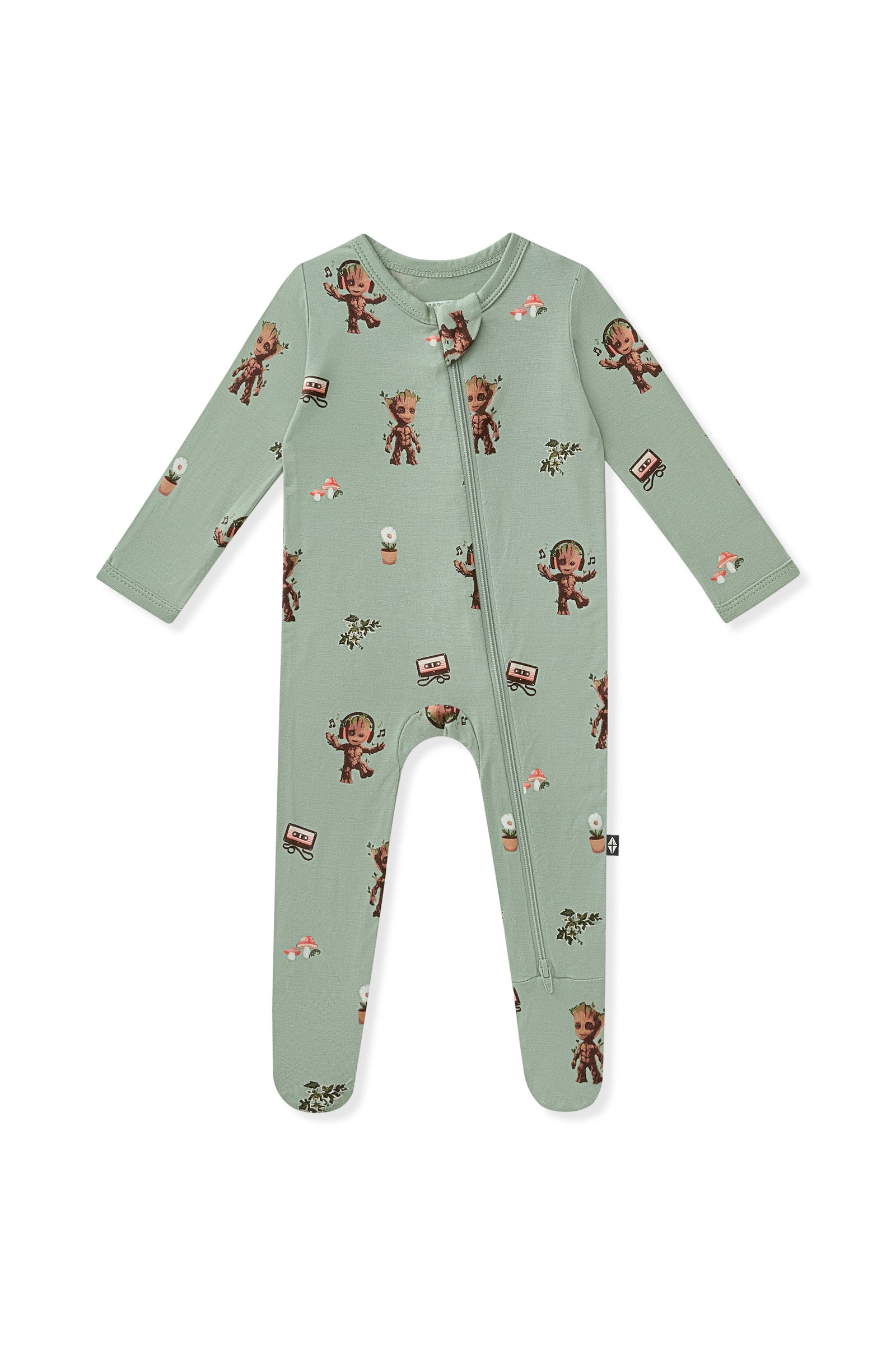 Zippered Footie in Groot - Image 2