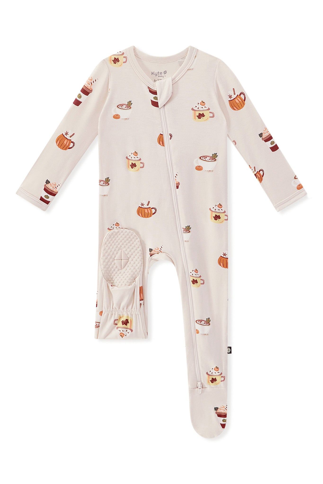 Zippered Footie in Pumpkin Spice Latte - Image 8