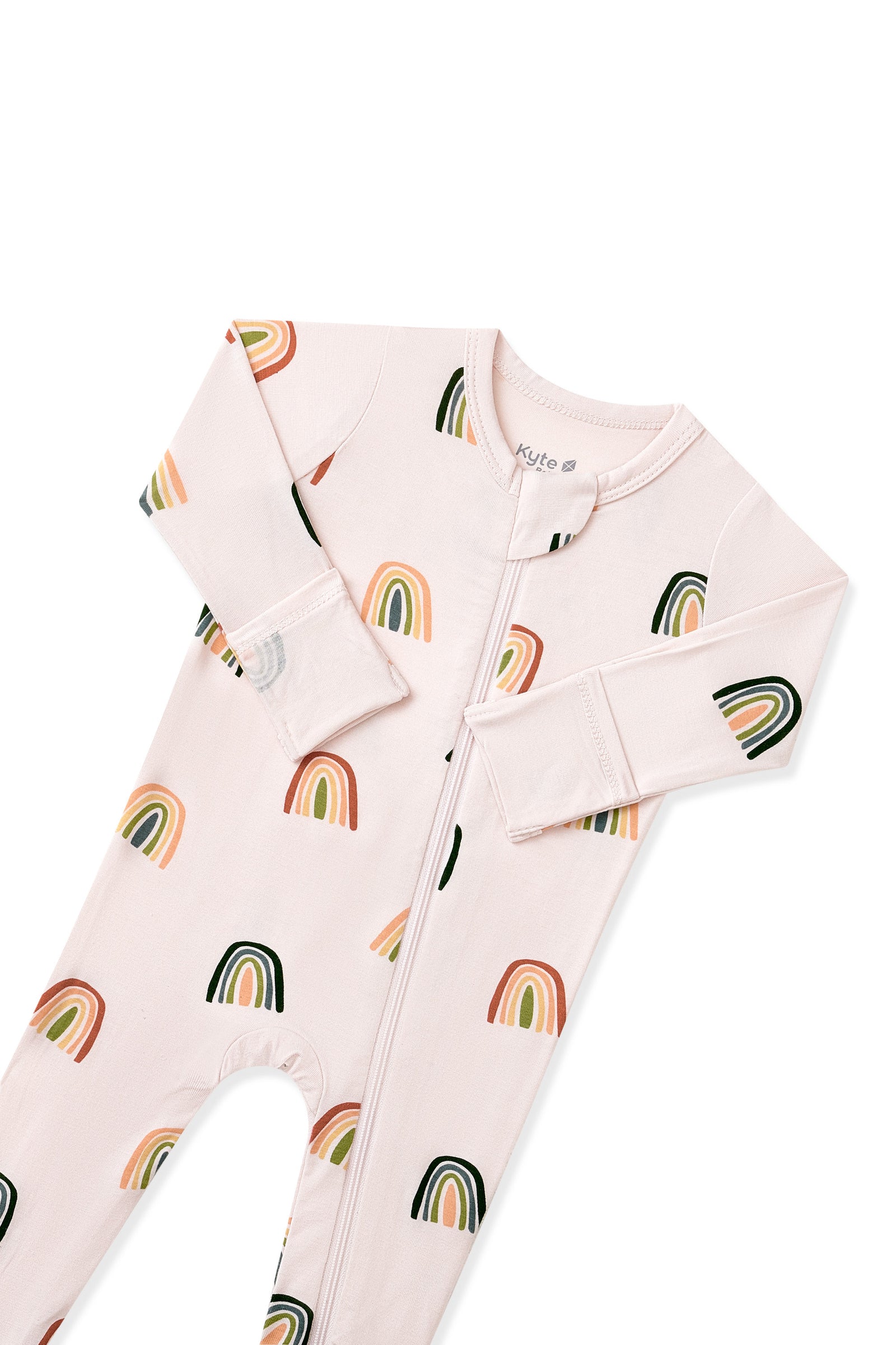 Zippered Footie in Retro Rainbow - Image 6