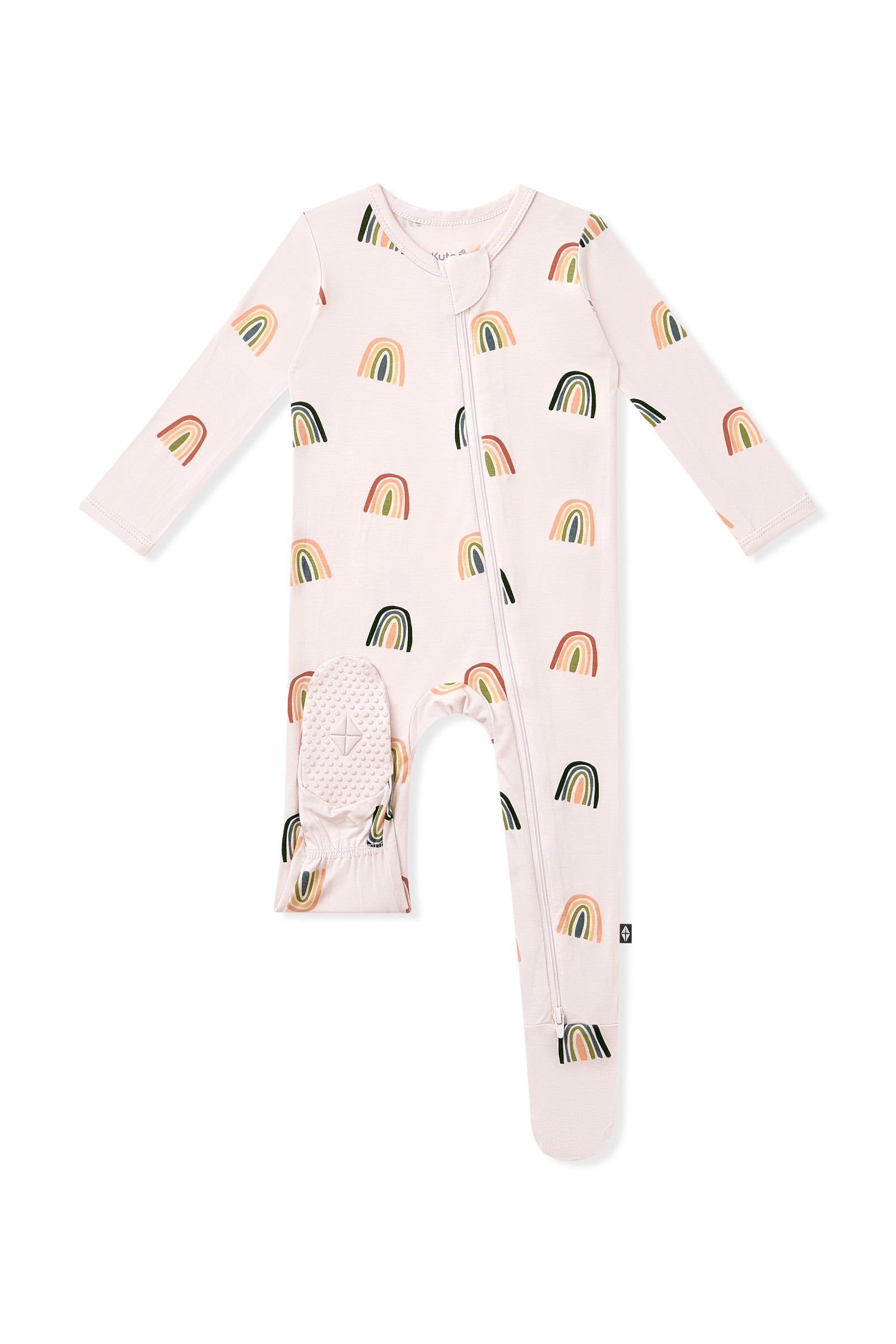 Zippered Footie in Retro Rainbow - Image 7
