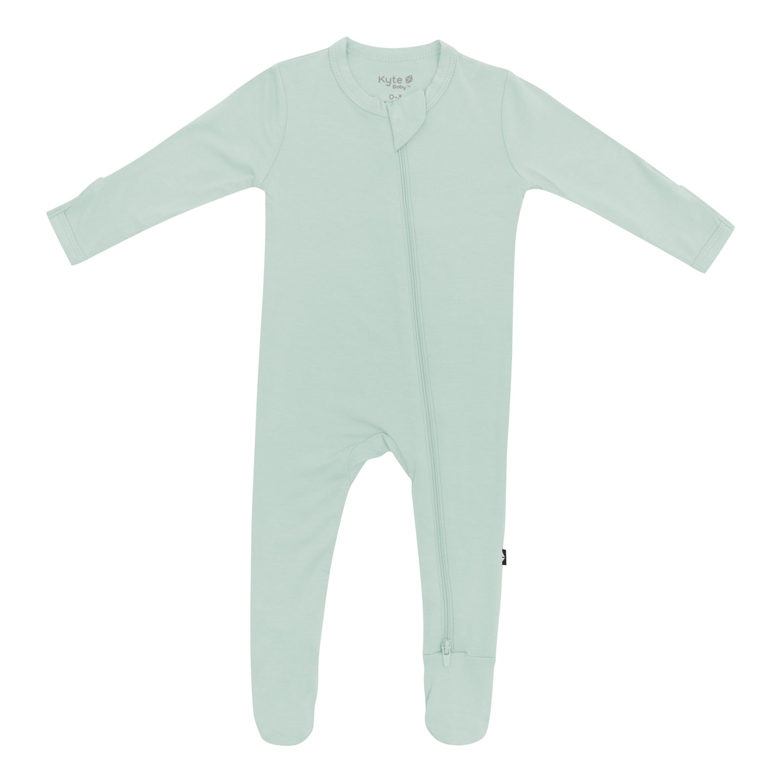 Zippered Footie in Sage - Image 2