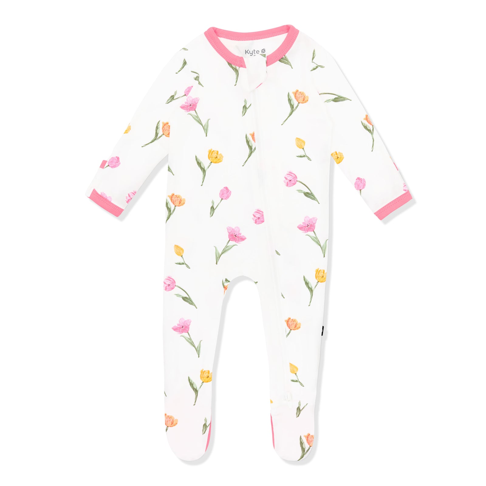 Zippered Footie in Tulip - Image 2