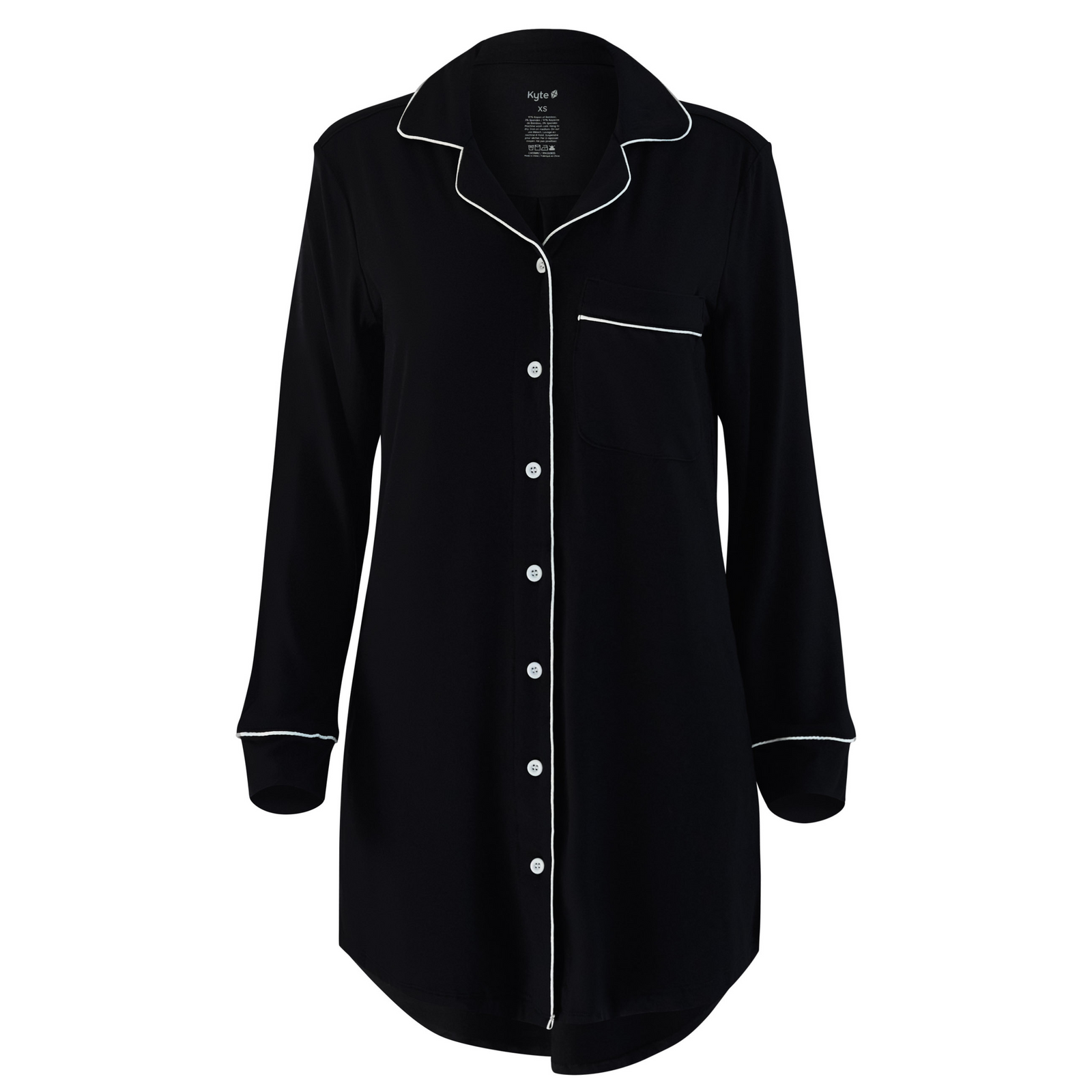 Long Sleeve Women’s Nightshirt in Midnight - Image 4