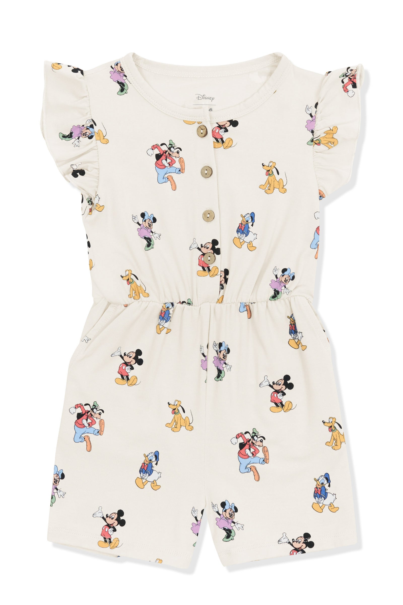 Flutter Sleeve Romper in Mickey Mouse and Friends - Image 2