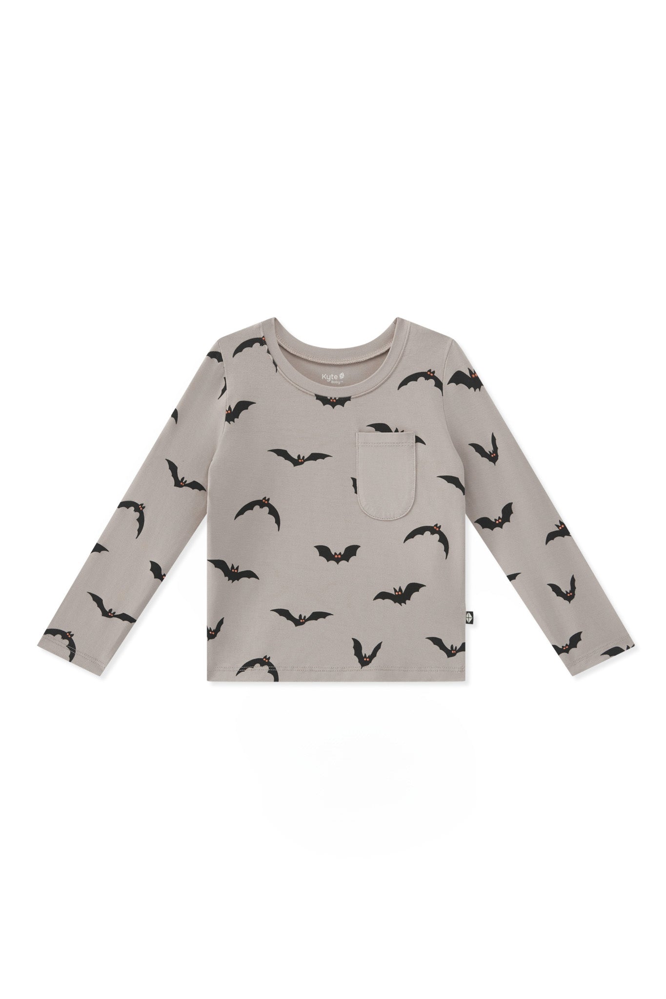 Long Sleeve Toddler Crew Neck Tee in Bats - Image 2