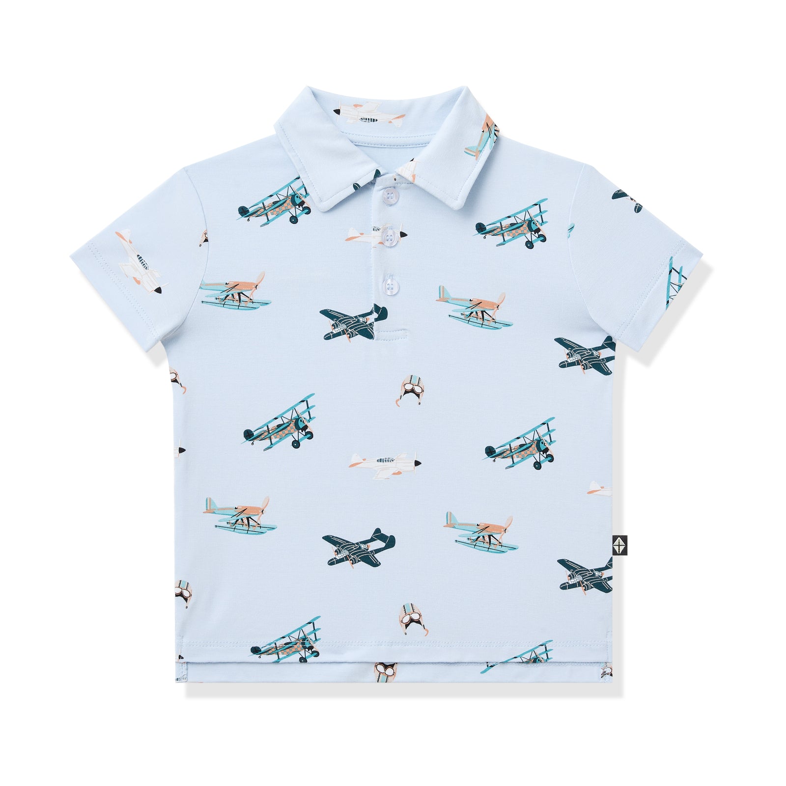 Toddler Short Sleeve Polo in Take Off - Image 2