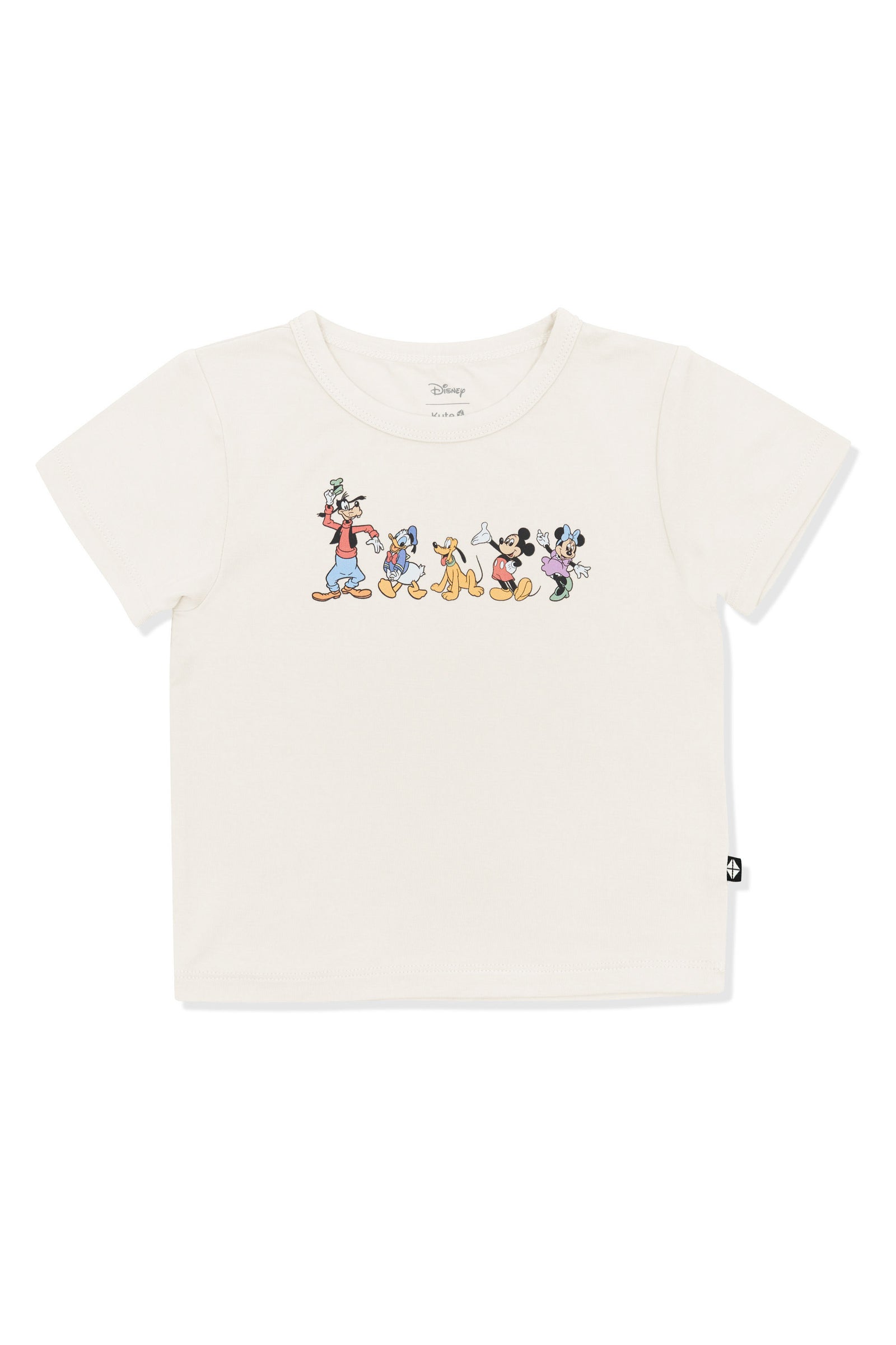 Toddler Basic Tee in Mickey and Friends on Ecru - Image 2